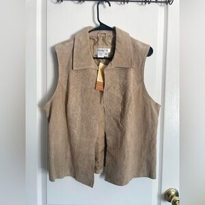 Vintage Coldwater Creek Leather Vest